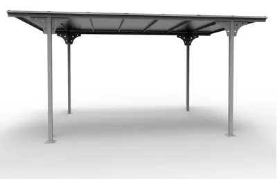 Image de Carport 14.70m² gris anthracite - Habrita - CAR3050ALTP -