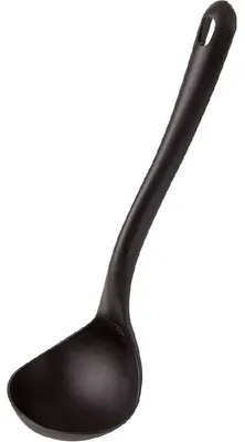 Produktbild von Schöpflöffel - aus glasfaserverstärktem Material - schwarz - 0,11 Liter - Länge 31 cm
