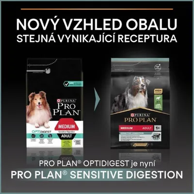 Productafbeelding van Pro Plan, speciaal voor honden met een gevoelige spijsvertering, lamreceptuur, 14 kg, verpakking van 2,5 kg