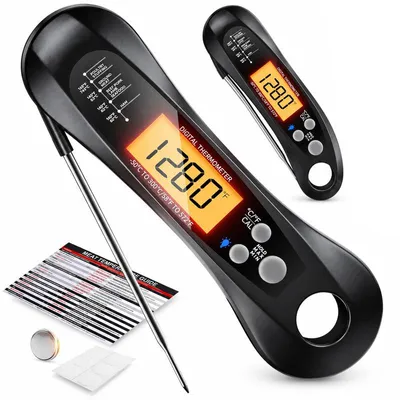 Produktbild von Digitales Küchenthermometer, Fleischthermometer mit Klappsonde, Lebensmittelthermometer für Grill Backofen und Küche, -50 bis 300 °C