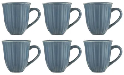Produktbild von 6er SET Becher, Tassen MYNTE Cornflower blau für 300ml H. 10cm Ib Laursen