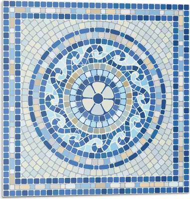 Produktbild von Mosaik In Himmelstönen – Selbstklebend – Wandverkleidung – Wandpaneel – Wanddeko – Dekorative Wandpaneele – 3D Wandpaneele – Wandgestaltung selbstklebend – 4 Stück 50 x 50 cm