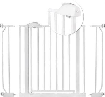 Image de Barrière de sécurité pour enfants, blanche - Nukido 718100