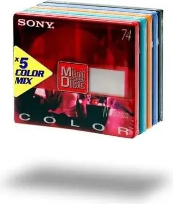 Produktbild von Sony MDW-74EX Color Mix Mini Disc (74 min) 5er-Pack