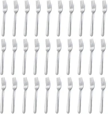 Immagine prodotto di Set di forchette in acciaio inox - 36 pezzi - Lavabili in lavastoviglie - 18 cm