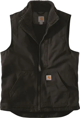 Produktbild von Carhartt Mock Neck Winterweste mit Webpelzfutter , Farbe:schwarz, Größe:M