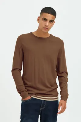 Produktbild von Blend BHPullover Herren Strickpullover Feinstrick Pullover mit Rippbündchen Rundhals-Ausschniit Regular fit