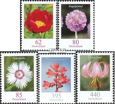 Produktbild von Briefmarken BRD (BR.Deutschland) 2014 Mi 3114-3118 (kompl.Ausg.) postfrisch Blumen
