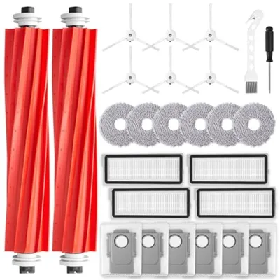 Produktbild von PromoHome® 26-teiliges Zubehörset für Roborock Qrevo S/Qrevo Pro/Qrevo MaxV – Hauptbürsten, Wischpads, Staubbeutel, Seitenbürsten, Filter