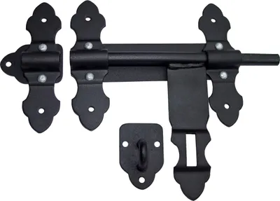 Produktbild von Türriegel Torriegel Schubriegel Torschieber 200 /12 Bolzenriegel Schwarz Pulver.