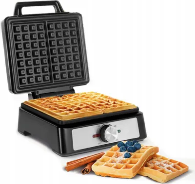 Zdjęcie produktu dla Gofrownica 2 gofry 1600W inox regulacja mocy Teesa POWERFUL EFFICIENT