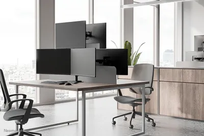 Productafbeelding van Neomounts DS45-600BL2-1 Neomounts Tischfuss 10"-32" 3TFT schwarz Max.5KG