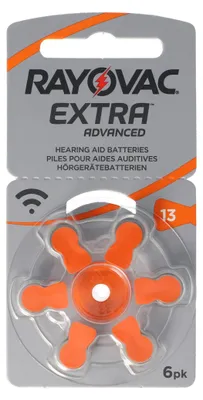 Produktbild von Rayovac Hörgerätebatterie H13MF Nr. 13 PR48 Extra Advanced, 310mAh 6 Stück im Blister