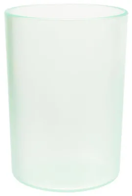 Image de Gobelet transparent pour brosses à dents, vert, 7,5 x 10 cm