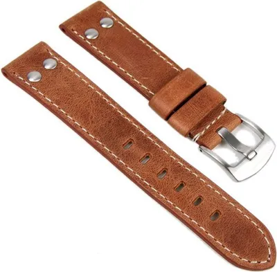 Produktbild von Minott Ersatzband Uhrenarmband Leder Band Hellbraun 24902S, Stegbreite:18mm