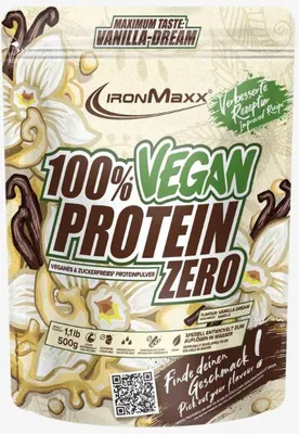 Produktbild von IronMaxx 100% Vegan Protein Zero – 500g-Beutel Vanilla Dream