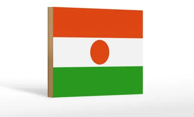 Produktbild von Holzschild Flagge Nigers 18x12 cm Flag of Niger Dekoration