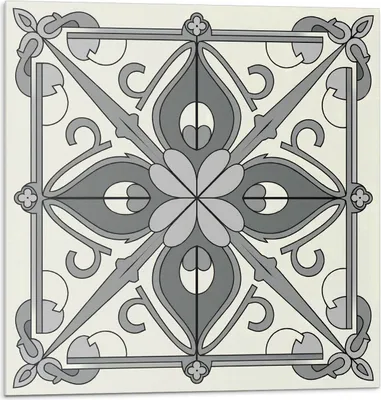Produktbild von Blumenmuster Mit Symmetrie – Selbstklebend – Wandverkleidung – Wandpaneel – Wanddeko – Dekorative Wandpaneele – 3D Wandpaneele – Wandgestaltung selbstklebend – 4 Stück 50 x 50 cm