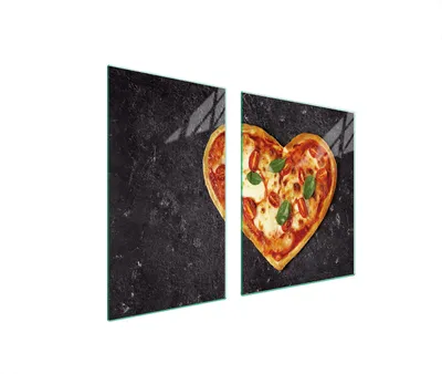 Produktbild von Glasplatte und Schneidebrett 100x52 Herz