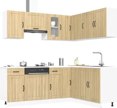 Produktbild von Möbel 11-tlg. Küchenschrank-Set Lucca Sonoma-Eiche Holzwerkstoff 3314954