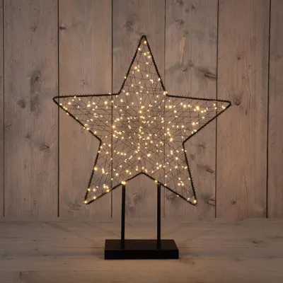 Productafbeelding van Ster op voet metaal classic warm 260 LED 50x61,5 cm Anna's Collection