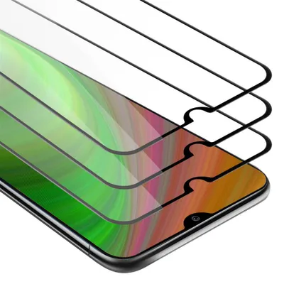 Immagine prodotto di Cadorabo 3x Pellicola protettiva a schermo intero per Samsung Galaxy A20E in nero Vetro protettivo del display temperato