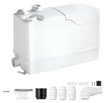 Obrázek produktu pro VEVOR Čerpadlo pro odvod odpadních vod, 800 W, průtok 12000 l/h, výtlačná výška 10 m, odpadní čerpadlo s 3 vstupy pro odvod odpadních vod z koupelen, kuchyní, umyvadel, sprch, van a prádelen