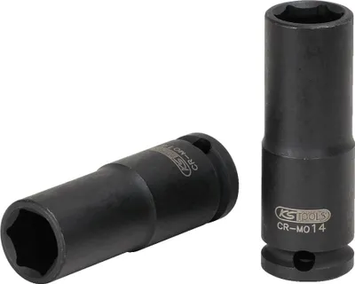 Produktbild von KS TOOLS 515.1427-E 3/4" Sechskant-Kraft-Stecknuss, lang, 27mm, auf Hänger