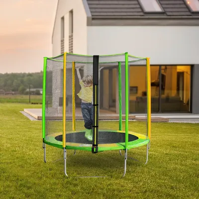 Produktbild von Trampolin Ø150cm Kindertrampolin Gartentrampolin mit Sicherheitsnetz Outdoor Indoor