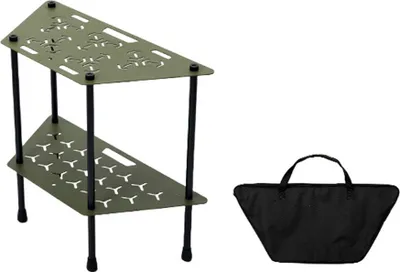 Produktbild von Outdoor-Camping-Spleißtisch, multifunktionaler T-förmiger Tisch, klappbarer Picknick-Grilltisch aus Aluminiumlegierung, Militärgrün