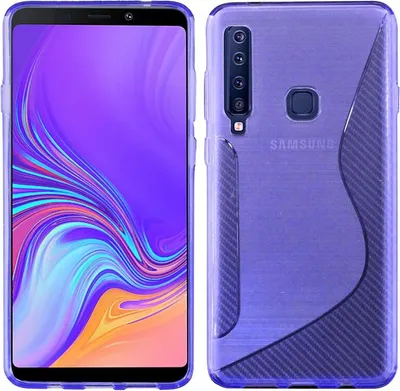 Produktbild von S-Line Hülle Bumper kompatibel mit Samsung Galaxy A9 2018 (A920F) Silikonhülle Stoßfest Handyhülle TPU Case Cover Lila
