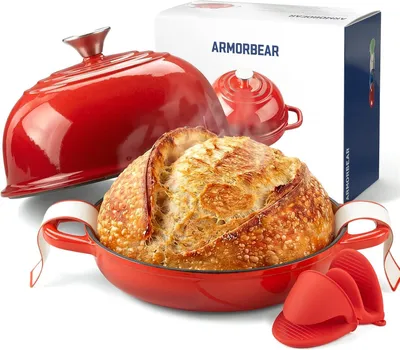 Obrázok produktu pre Dutch oven, 5 QT, liatina, s pokrievkou, smaltovaný, pre kuchyňu
