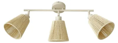 Produktbild von Lindby Deckenstrahler Anuva, 72 cm, 3-flammig, beige, Papier