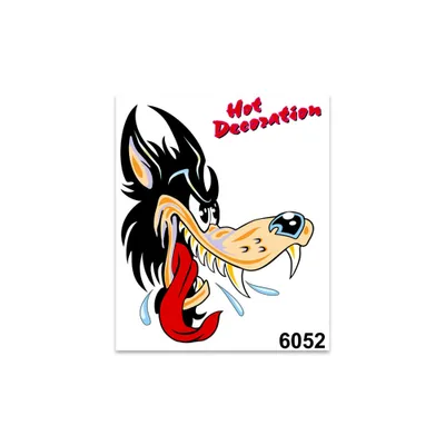 Produktbild von ABARTH Wolfskopf Aufkleber 10x12cm für Helm, Auto, Motorrad