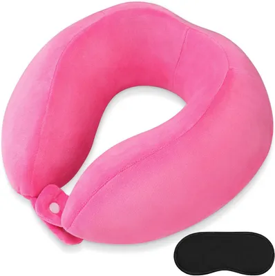 Produktbild von Reise Nackenstütze Memory Foam 29x27x12 cm, U-Form, Verstellbar, für unterwegs