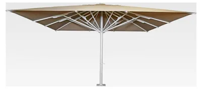 Produktbild von Gastronomie-Sonnenschirm HWC-D20b, XXL-Marktschirm, 5x5m (Ø7,2m) Polyester/Alu 87kg - beige