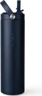 Produktbild von Trinkflasche Edelstahl 750ml Strohhalm Sport Flasche Thermo auslaufsicher Vinsun