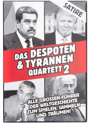 Produktbild von Tyrannen & Despoten Quartett 2: Das morbide Diktatoren Kartenspiel für Erwachsene | Schwarzer Humor Partyspiel & lustiges Geschenk