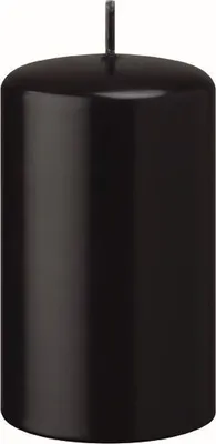 Produktbild von Stumpenkerzen Schwarz 80 x 40 mm, 12 Stück