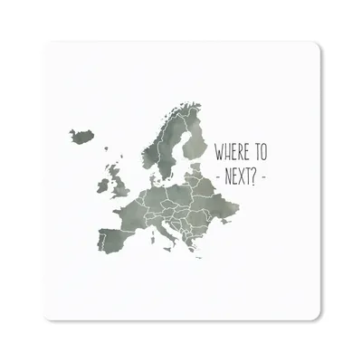 Produktbild von MuchoWow® Mauspad Mousepad Karten - Europa - Briefe - Zitat 30x30 cm - Mousepads - Maus Mat - Pad - Mausunterlage - Gaming
