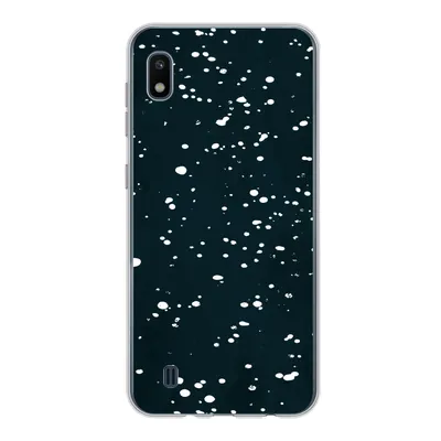 Produktbild von MuchoWow® Handyhülle Schutzhülle Hülle für Samsung Galaxy A10 Polka dots - Schwarz - Weiß Silikon Softcase Handy Hülle - Schutzhülle