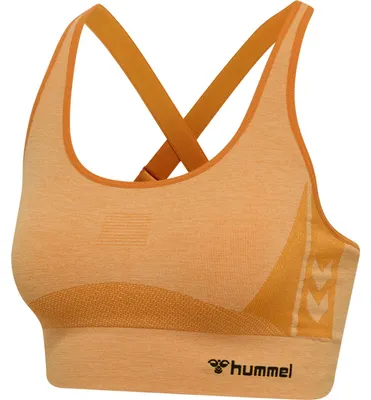 Produktbild von Hummel Hmlclea Seamless Sports Top - blazing orange/carrot curl melange, Größe:XS