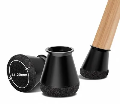 Produktbild von Famanu Stoelpootdoppen - rund - 24 Stück (14-20 mm) - Schutzkappen für Stuhlbeine - Silikon Bodenbeschützer - geräuscharm