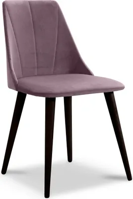 Productafbeelding van Eetkamerstoelen, set van 2, CAROS, massief beuken-wengé hout, stof, kleur lila