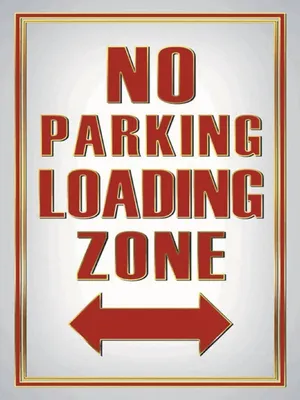 Produktbild von vianmo Holzschild 40x30 cm No Parking loading Zone