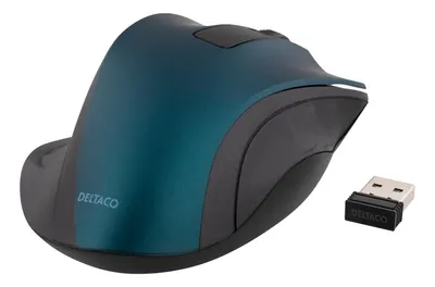 Obrázek produktu pro Deltaco MS-708, Pro praváky, Optický, RF bezdrátový, 1200 DPI, Modrá