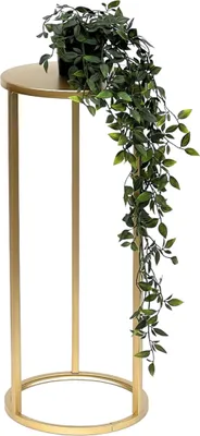 Image de DanDiBo Tabouret pour fleurs Métal doré Rond 60 cm Support pour fleurs Table d'appoint 96510 M Colonne pour fleurs Moderne Support pour plantes Tabouret pour plantes