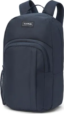 A blue Dakine backpack shown from the front.