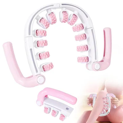 Produktbild von Faszienrolle mit 360°-Massage-Roller, für Beine und Körper, entspannt Muskeln, fördert Lymphfluss,ideal für Zuhause, Büro und Reisen