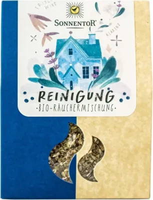 A product package for Sonnentor Reinigung Räuchermischung.